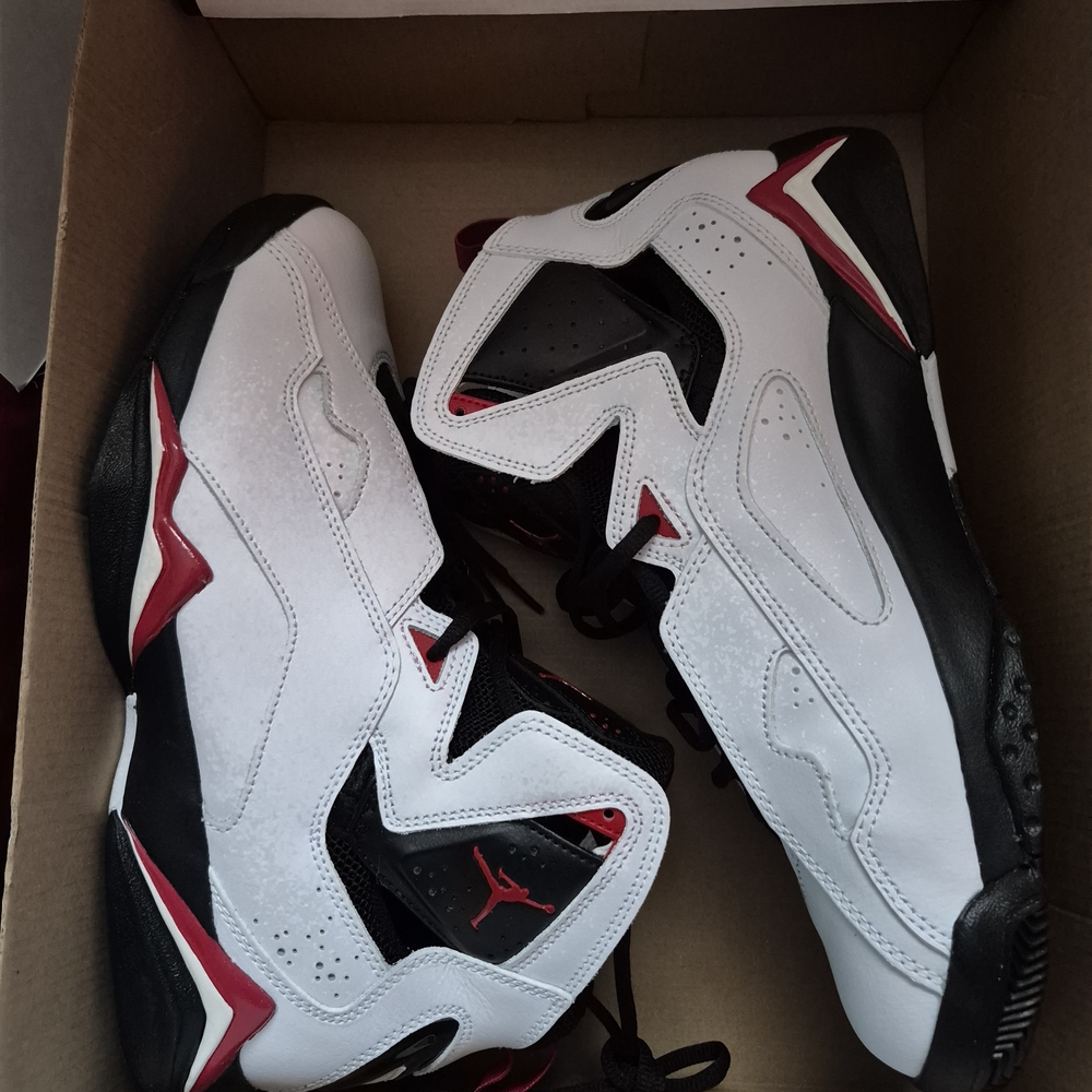 Jordan Athletic Shoes - White, Black, Red Accents - Picture 6 of 6
